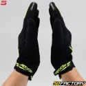 Guantes de calle Five RS3 Evo Airflow CE aprobado negro y amarillo fluorescente