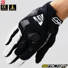 Street gloves Five Stunt Evo Airflow CE approved motorcycle black and white