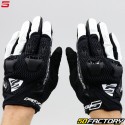 Guantes de calle Five Stunt Evo Airflow CE aprobado en blanco y negro