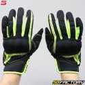 Guantes de calle Five RS3 CE aprobado negro y amarillo fluorescente