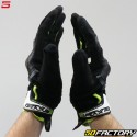 Street gloves Five RS-C CE approved black, white and fluorescent yellow