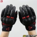 Gants street Five RS2 homologués CE noirs et rouges