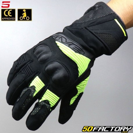 Winter gloves Five WFX2 WP CE approved black and fluorescent yellow