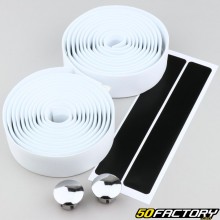 White bicycle handlebar tapes