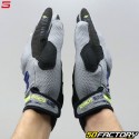 Gloves cross Five E-2 CE approved gray and blue motorcycle