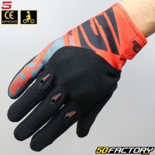 Gants cross Five E-3 Evo homologués CE moto rouges