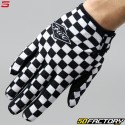 Guantes cross Five MXF4 Flat Track blanco y negro