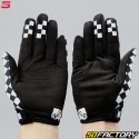 Guantes cross Five MXF4 Flat Track blanco y negro