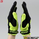 Guantes cross niño Five MXF3 negro y amarillo neón