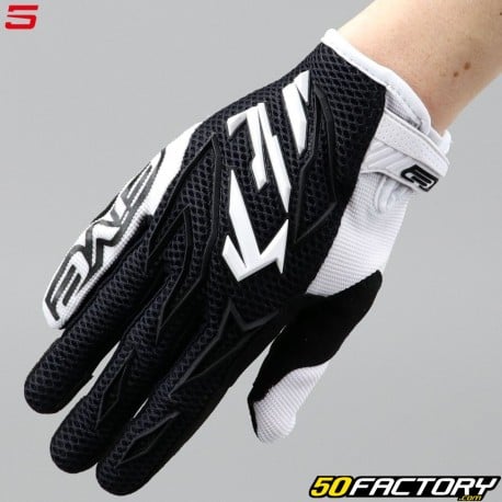 Handschuhe Kindergröße Cross Five MXF3 schwarz und weiß
