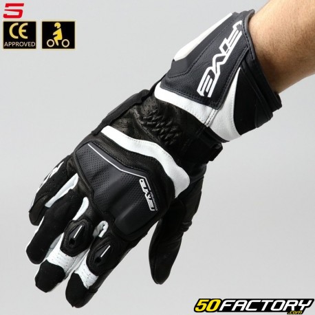 Gloves racing Five RFX4 Evo CE approved black and white