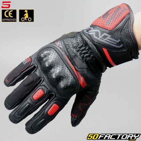 Guanti Five RFX Sport nero e rosso omologato CE