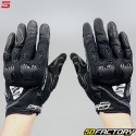 Guantes de calle Five Stunt Evo Airflow CE aprobado en blanco y negro