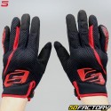 Gants street Five RS5 Air homologués CE noirs et rouges