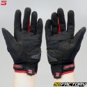 Gants street Five RS5 Air homologués CE noirs et rouges