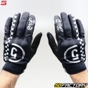 Street gloves Five Globe Racer black and white CE approved