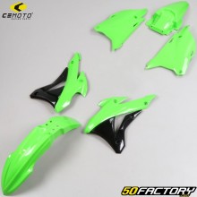 Kit de plásticos Kawasaki KX 85 (2014 - 2021) CeMoto verde e preto