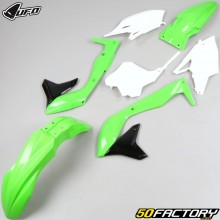 Kawasaki KXF XNUMX kit de plástico (XNUMX - XNUMX) UFO  verde e branco