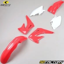 Fairings kit Honda CRF 450 R, X (2002 - 2003) CeMoto red and white