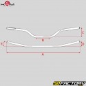 Guidão Fatbar alumínio Ø28 mm KRM Pro Ride preto e holográfico