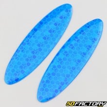 25x90 mm (x2) oval reflective strips blue