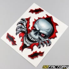 Peek A Boo Skull Stickers 14x17 cm (sheet)
