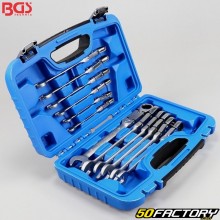 8 - 19 mm BGS double joint ratcheting combination wrenches (12 set)
