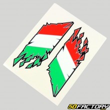 Pegatinas bandera Italia Pegatinas bandera Italia 12x9.5 cm (hoja).5 cm (hoja)