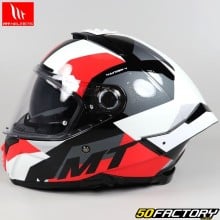 Capacete integral MT Helmets Thunder 4 SV Fade A0 branco, preto e vermelho