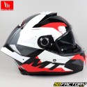 Casco integral MT Helmets Thunder  XNUMX SV Fade XNUMX blanco, negro y rojo
