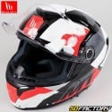 Integralhelm MT Helmets Thunder  XNUMX SV Fade XNUMX weiß, schwarz und rot