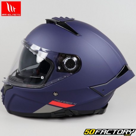 Casco integral MT Helmets Thunder  XNUMX SV Sólido XNUMX azul mate