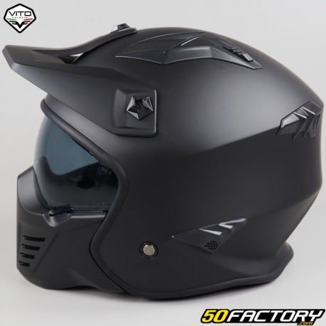 Modular helmet with visor Vito Bruzano matte black