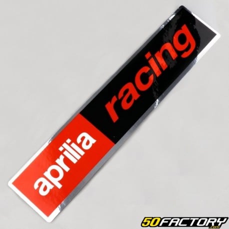 Sticker Aprilia Racing 4.6x22 cm rouge et noir