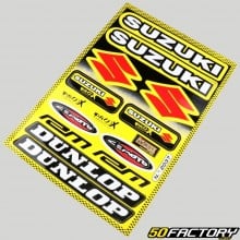 Stickers Suzuki, Dunlop 30x20 cm (planche)