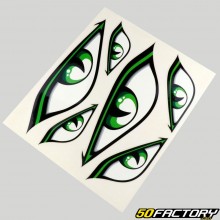 Pegatinas de ojos verdes de 24x20 cm (hoja)