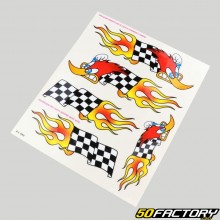 Woodpecker flag stickers 20x24 cm (sheet)