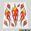 Flame stickers 20x24 cm red (sheet)