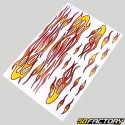 Flame stickers 30x20 cm (sheet)