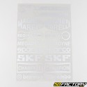 Aufkleber Michelin , SKF, Champion ... 34x24 cm Silber (Bogen)