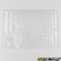 Stickers Michelin, SKF, Champion... 34x24 cm silver (plank)
