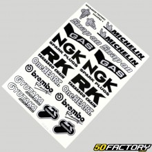 Stickers Champion, SKF, Brembo... 34x24 cm black (board)