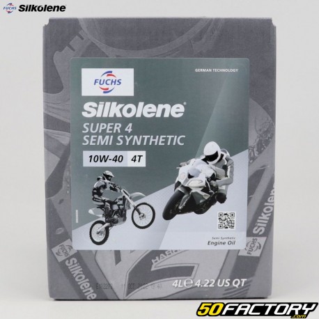 Silkolene-Motoröl 410W40 Super 4 Halbsynthese 4L (Lätzchen)