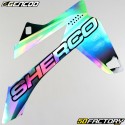 Kit decorativo Sherco SE-R (desde 2018) Gencod blanco y turquesa holográfico