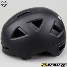 Casco de bicicleta con luces delanteras y traseras Vito E-City negro mate