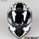 Capacete Enduro Nox N312 Impulse preto e branco fosco