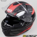 Casco integrale Nox N303-S Vektra nero opaco e rosso