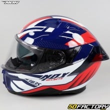 Full face helmet Nox N303-S Vektra blue, white and red