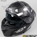 Capacete modular Nox N960 Cruzr preto e branco fosco