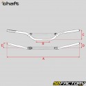 Chaft Ã˜22 mm aluminum handlebar Cross black with black bar